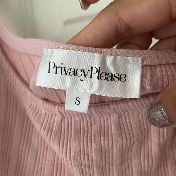 Privacy Please Revolve pink ribbed body con dress - Picture 4 of 4